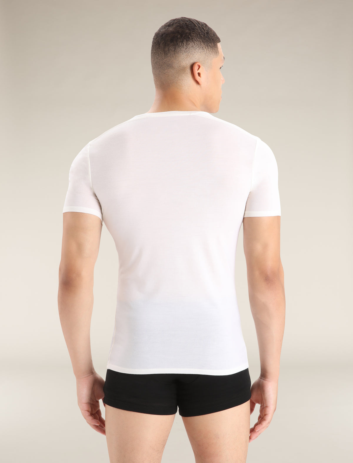 Men's Merino 150 Anatomica Short Sleeve V Neck Top Snow - 2