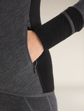 Women's Descender Long Sleeve Zip Jacket Jet Heather/Black - 7