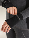 Women's Descender Long Sleeve Zip Jacket Jet Heather/Black - 8