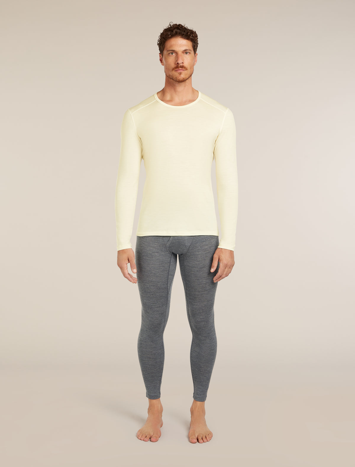 Men's Merino 200 Oasis Long Sleeve Crewe Thermal Top Undyed - 3