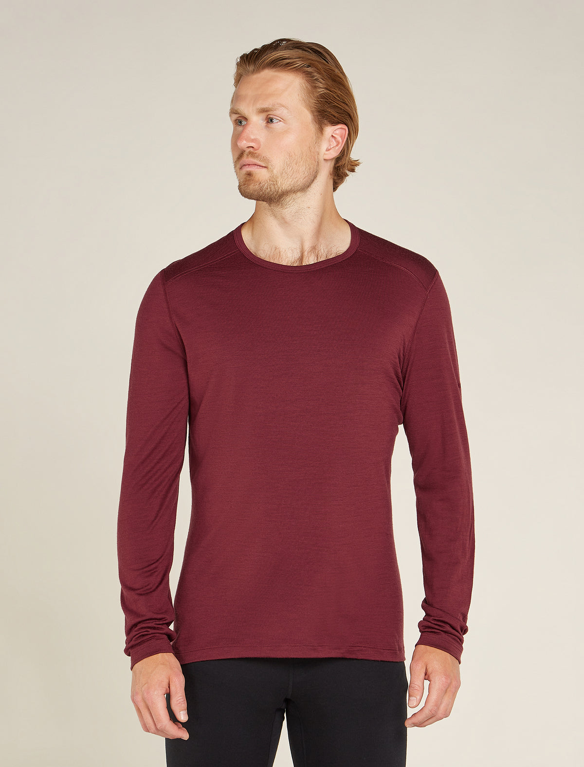 Men's Merino 200 Oasis Long Sleeve Crewe Thermal Top Port - 1