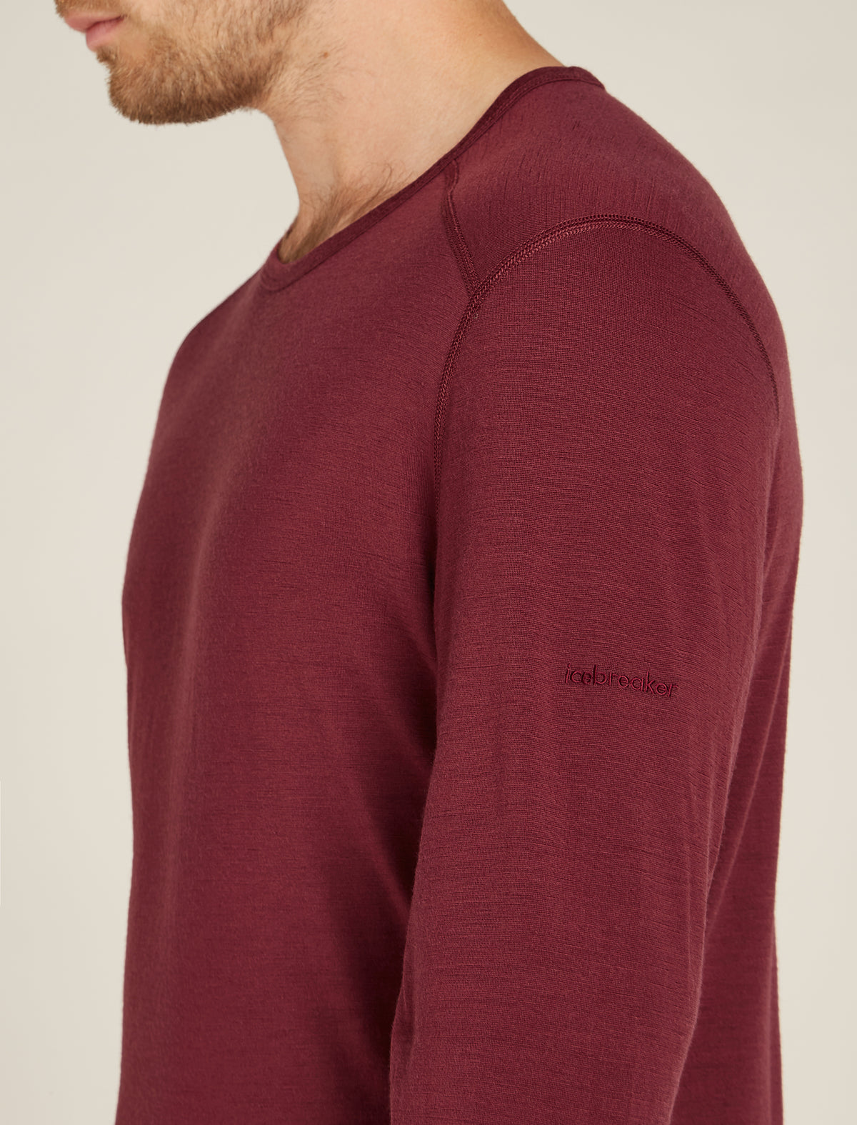Men's Merino 200 Oasis Long Sleeve Crewe Thermal Top Port - 6