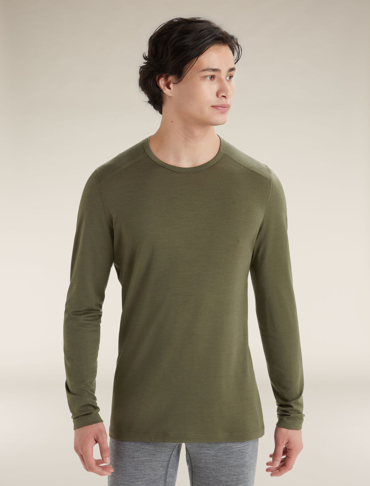 Men's Merino 200 Oasis Long Sleeve Crewe Thermal Top Loden - 1