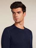 Men's Merino 200 Oasis Long Sleeve Crewe Thermal Top Midnight Navy - 6