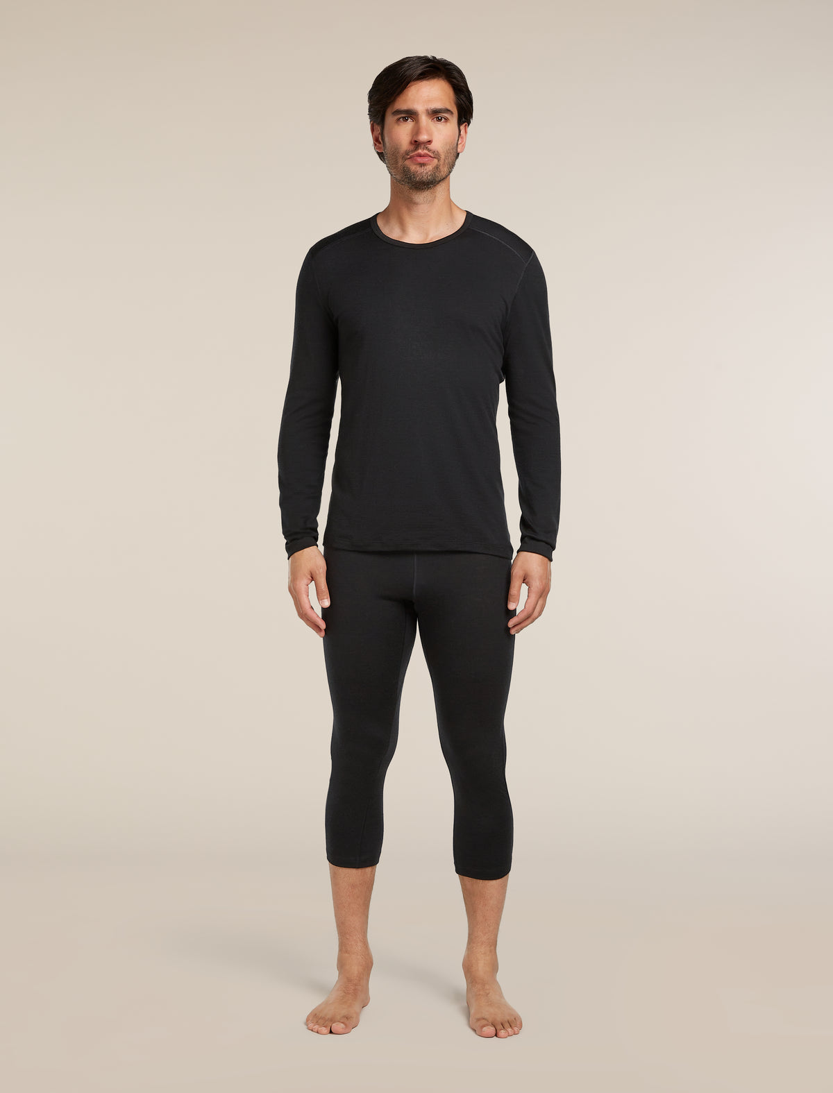 Men's Merino 200 Oasis 3/4 Thermal Leggings Black - 3