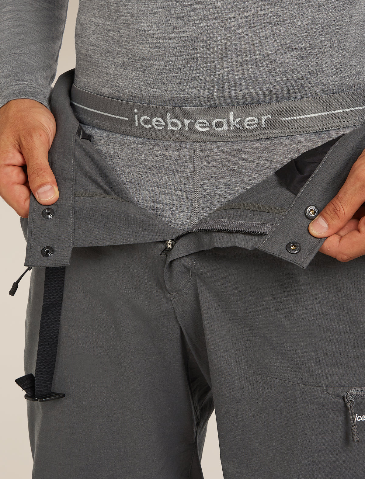 Men's Merino 200 Oasis 3/4 Thermal Leggings Gritstone Heather - 7