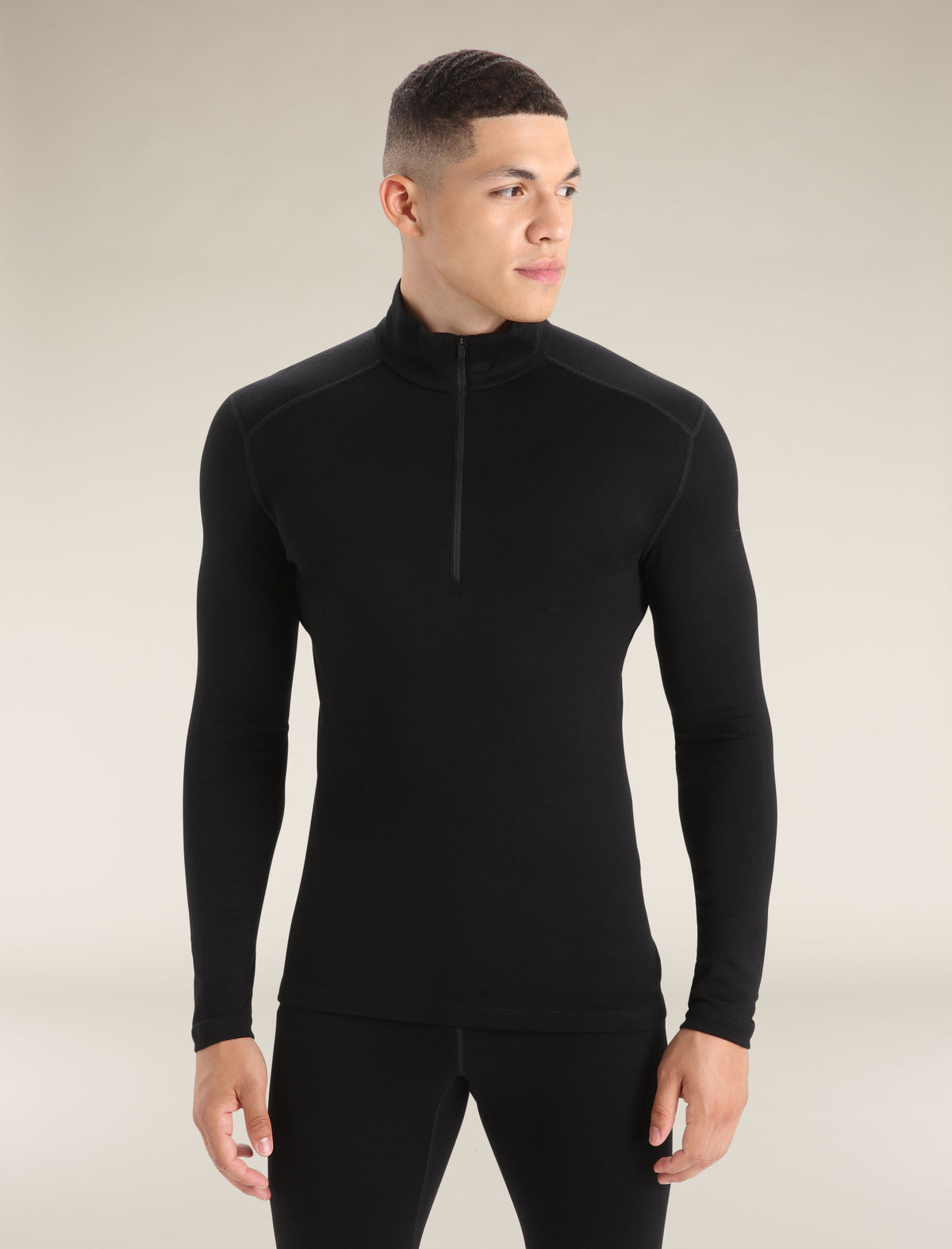 Men's Merino 260 Tech Long Sleeve Half Zip Thermal Top Black - 1