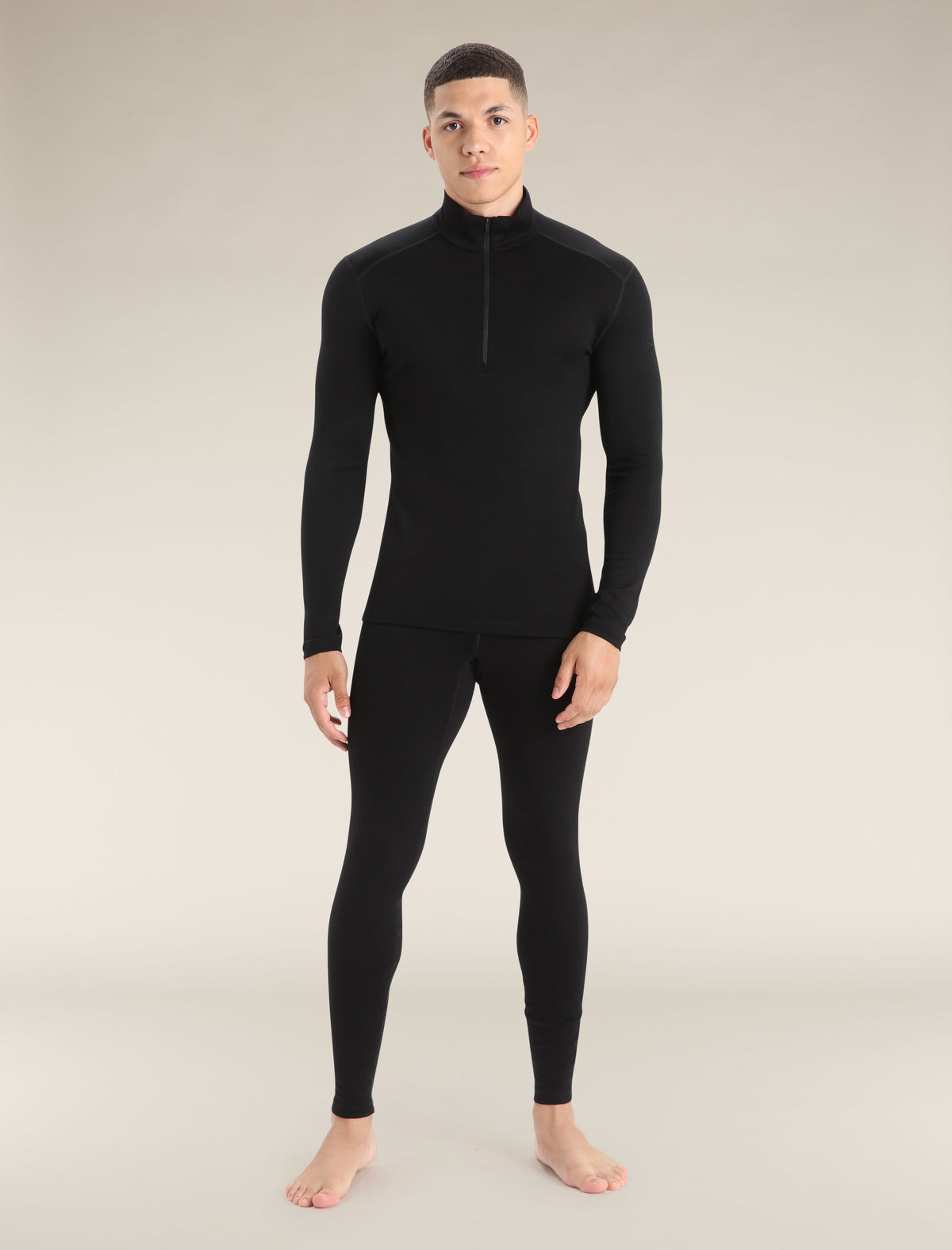Men's Merino 260 Tech Long Sleeve Half Zip Thermal Top Black - 3