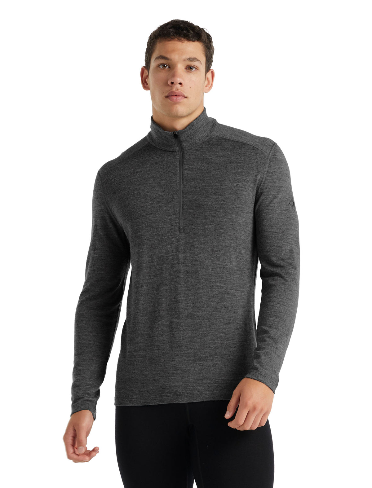 Men's Merino 260 Tech Long Sleeve Half Zip Thermal Top Gritstone Heather - 1