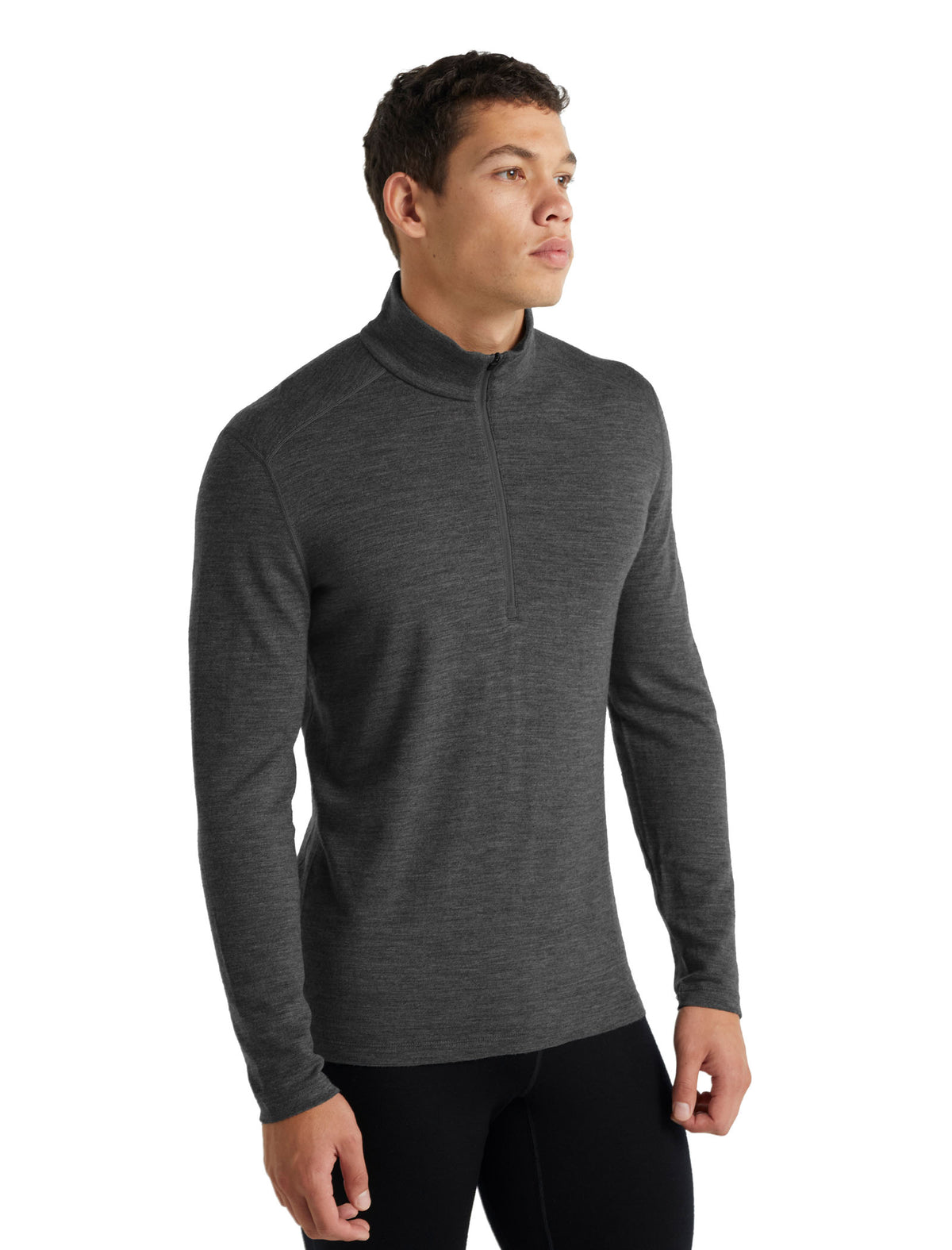Men's Merino 260 Tech Long Sleeve Half Zip Thermal Top Gritstone Heather - 4