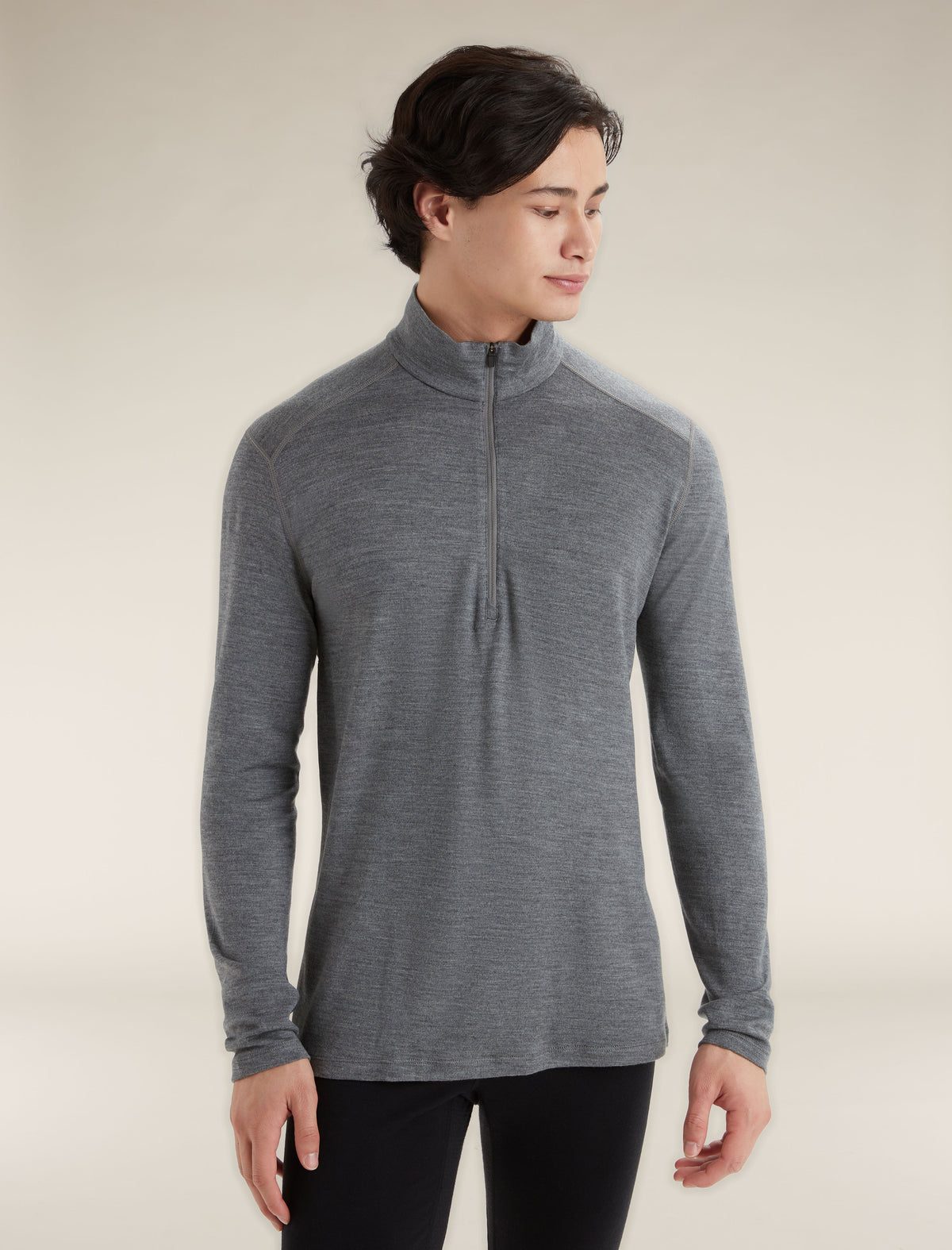 Men's Merino 260 Tech Long Sleeve Half Zip Thermal Top Gritstone Heather - 6