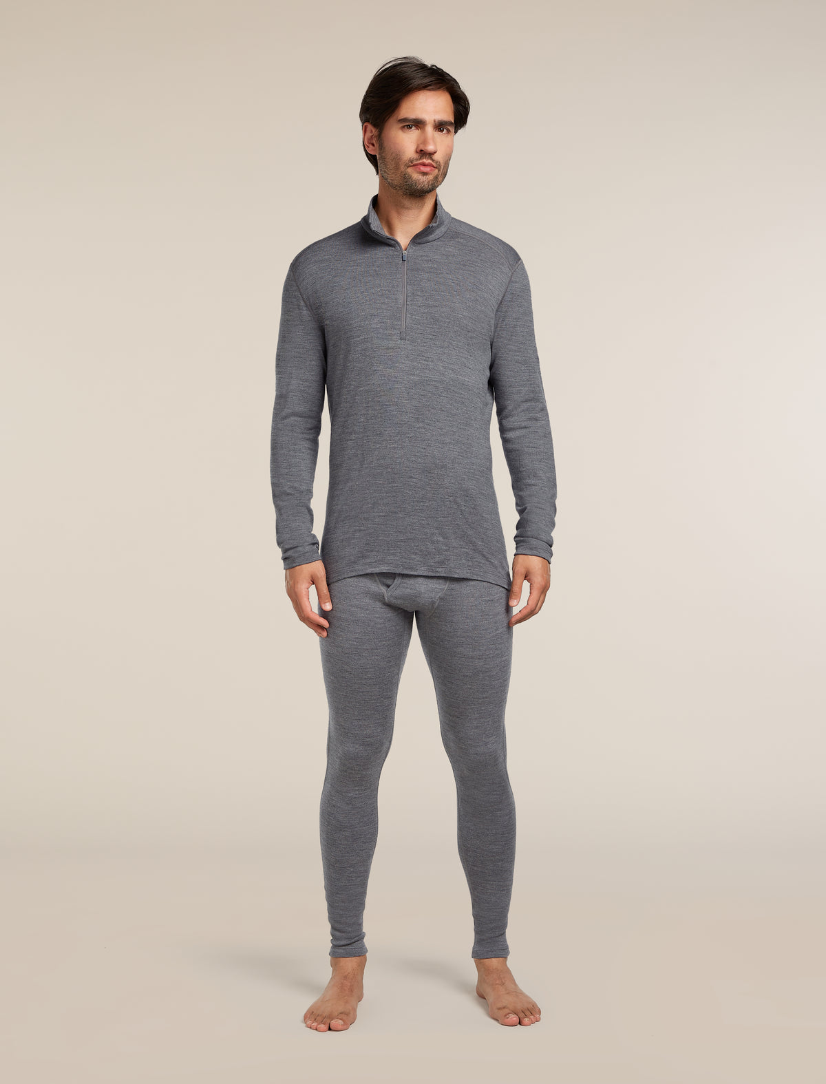 Men's Merino 260 Tech Thermal Leggings wFly Gritstone Heather - 3