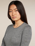 Women's Merino 200 Oasis Long Sleeve Crewe Thermal Top Gritstone Heather - 9
