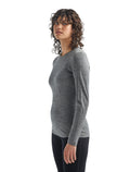 Women's Merino 200 Oasis Long Sleeve Crewe Thermal Top Gritstone Heather - 6