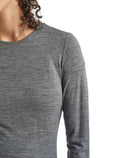 Women's Merino 200 Oasis Long Sleeve Crewe Thermal Top Gritstone Heather - 7