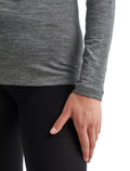 Women's Merino 200 Oasis Long Sleeve Crewe Thermal Top Gritstone Heather - 8
