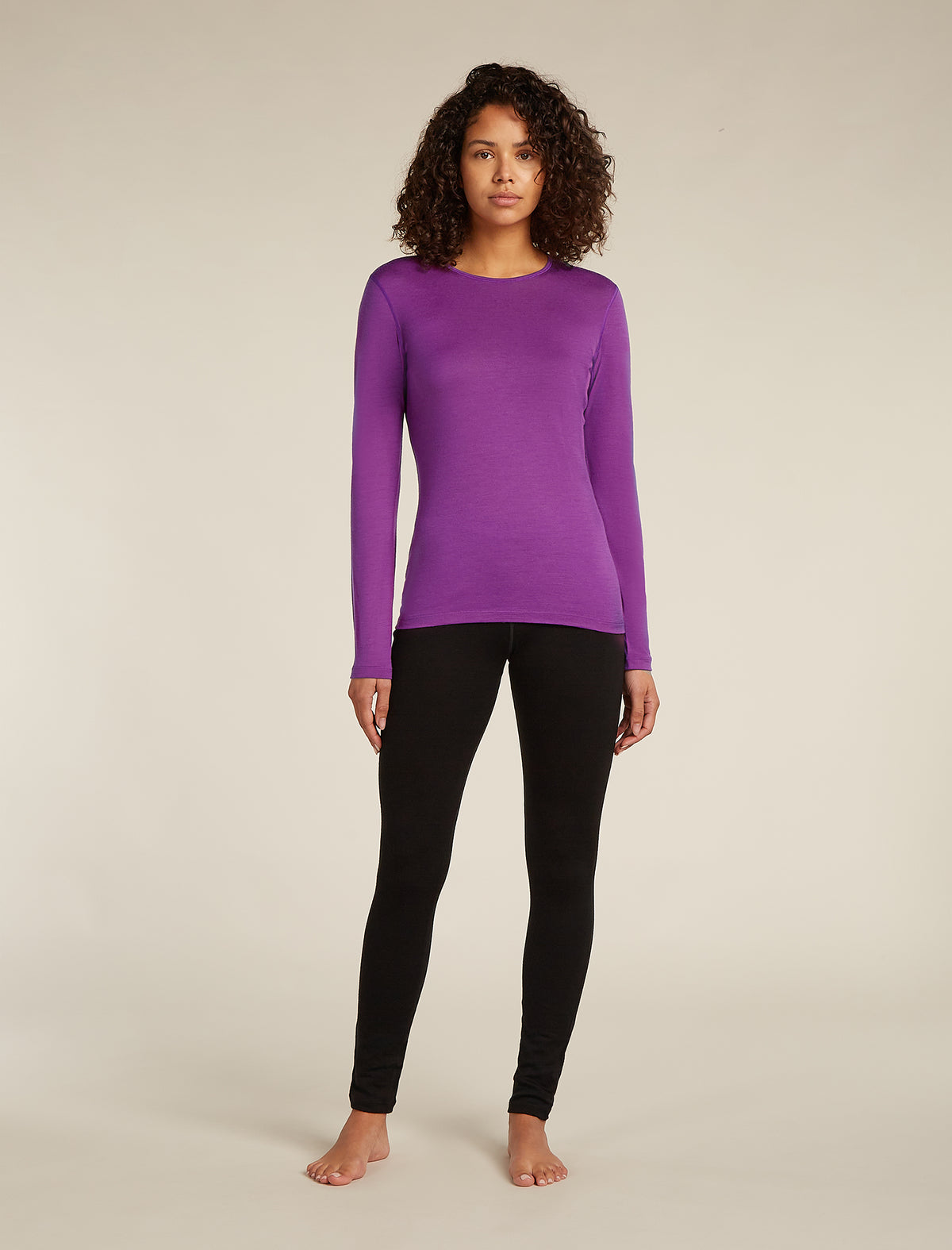 Women's Merino 200 Oasis Long Sleeve Crewe Thermal Top Passion - 3