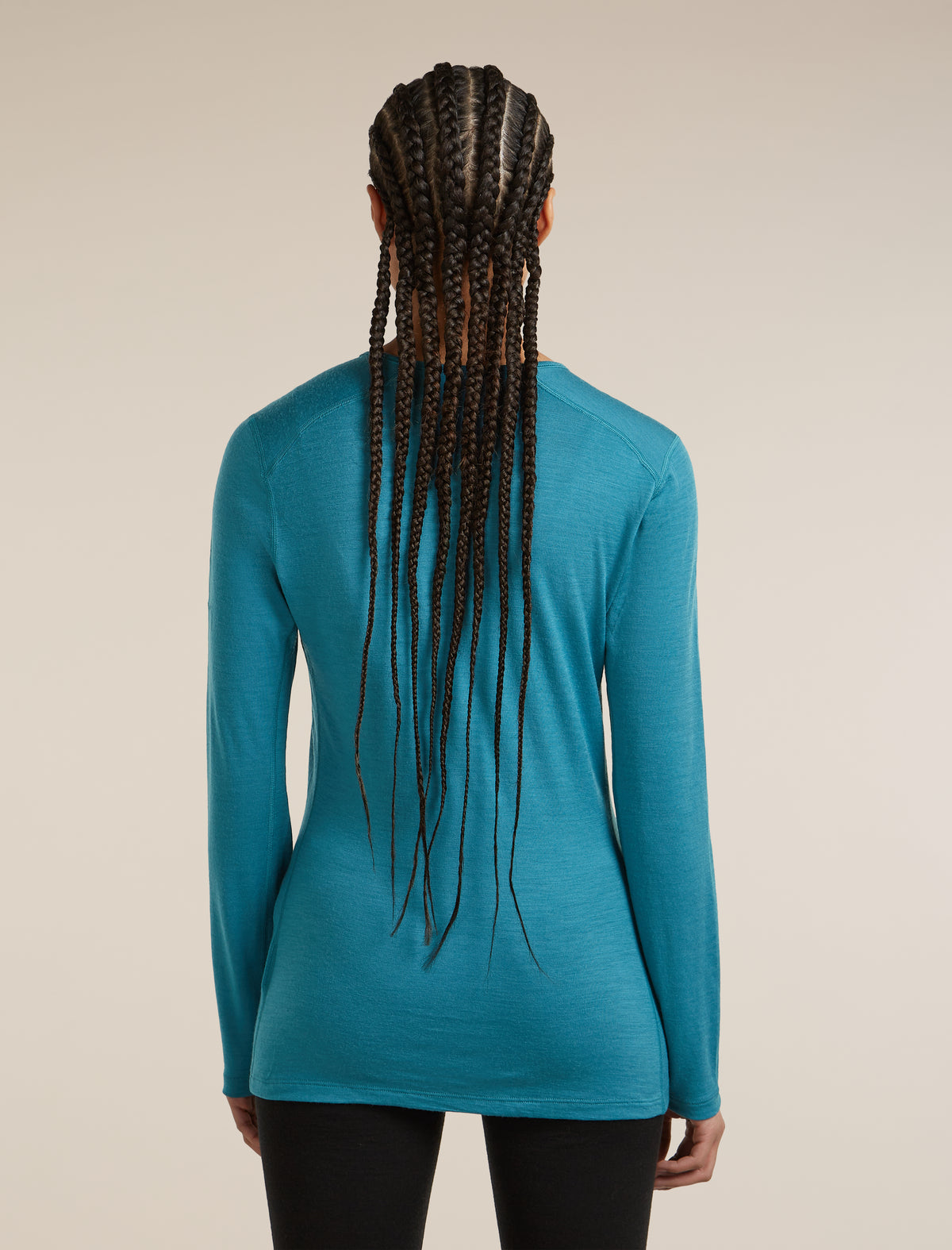 Women's Merino 200 Oasis Long Sleeve Crewe Thermal Top Topaz - 2