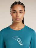 Women's Merino 200 Oasis Long Sleeve Crewe Thermal Top Topaz - 8