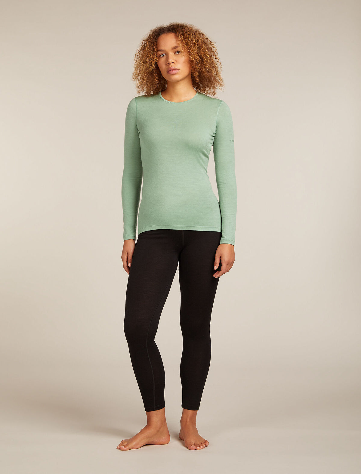 Women's Merino 200 Oasis Long Sleeve Crewe Thermal Top Seaglass - 3