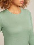Women's Merino 200 Oasis Long Sleeve Crewe Thermal Top Seaglass - 5
