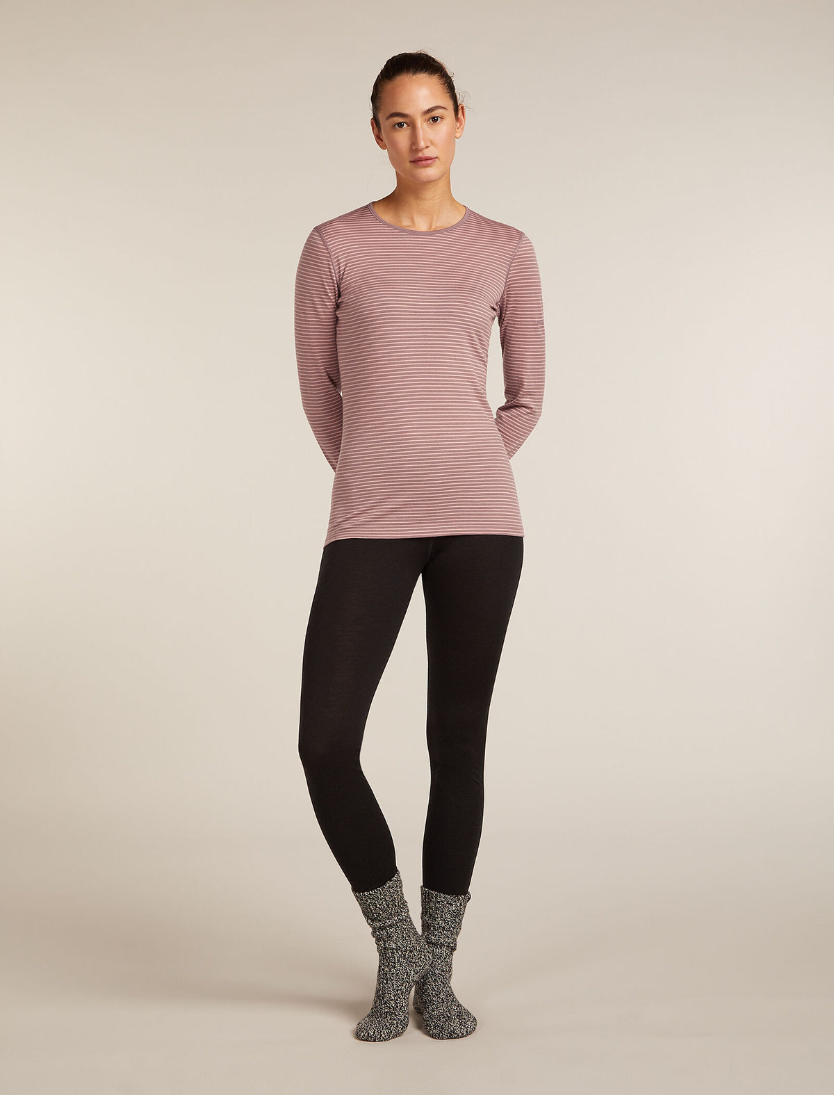 Women's Merino 200 Oasis Long Sleeve Crewe Thermal Top Summit/Blush - 6