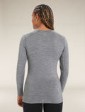 Women's Merino 200 Oasis Long Sleeve V Neck Thermal Top Gritstone Heather - 3