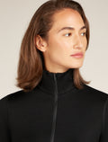 Women's Merino 200 Oasis Long Sleeve Half Zip Thermal Top Black - 9