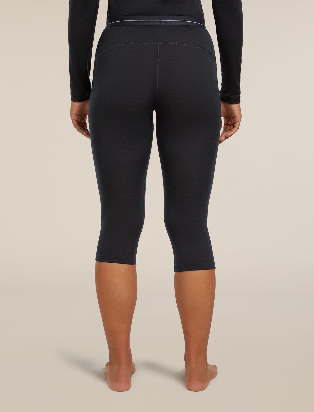Women's Merino 200 Oasis 3/4 Thermal Leggings Black - 2