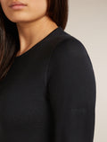 Women's Merino 260 Tech Long Sleeve Crewe Thermal Top Black - 8