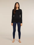 Women's Merino 260 Tech Long Sleeve Crewe Thermal Top Black - 3