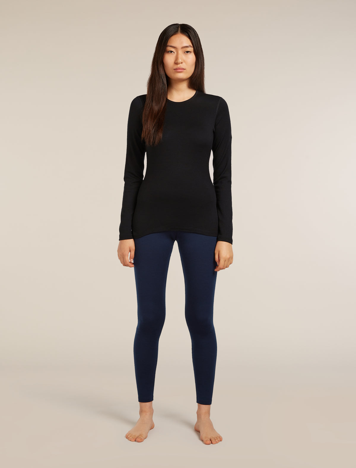 Women's Merino 260 Tech Long Sleeve Crewe Thermal Top Black - 3