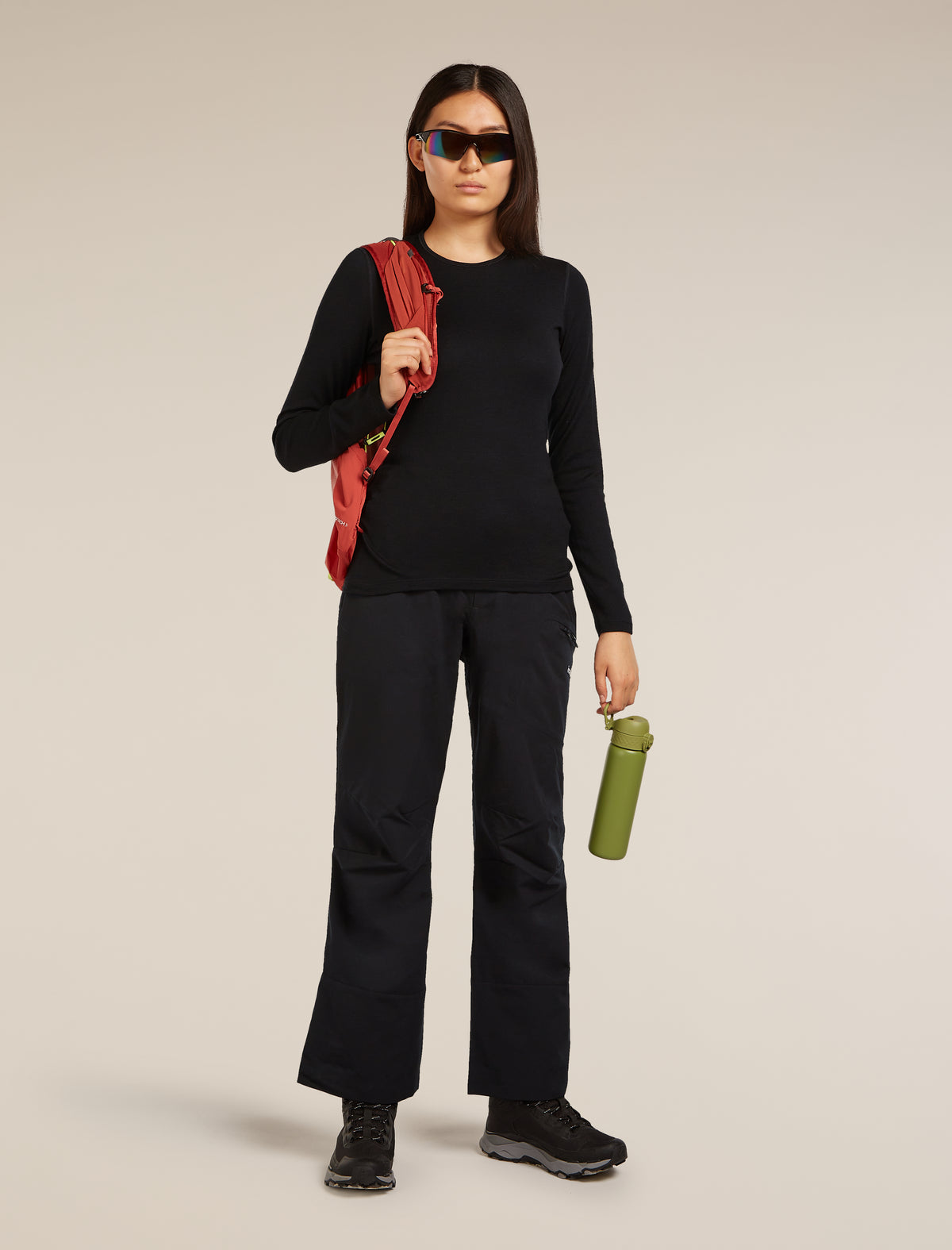 Women's Merino 260 Tech Long Sleeve Crewe Thermal Top Black - 4