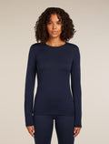 Women's Merino 260 Tech Long Sleeve Crewe Thermal Top Midnight Navy - 1