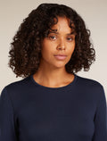 Women's Merino 260 Tech Long Sleeve Crewe Thermal Top Midnight Navy - 7