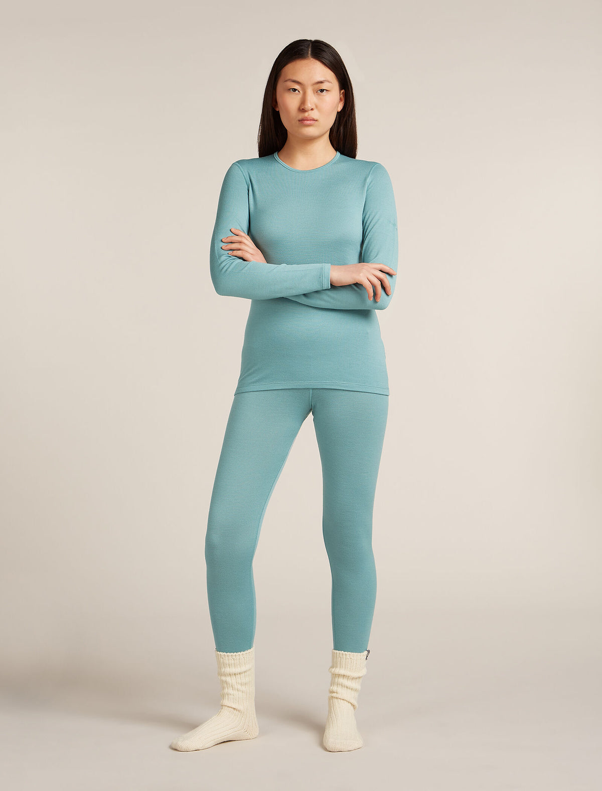 Women's Merino 260 Tech Long Sleeve Crewe Thermal Top Hydro - 7