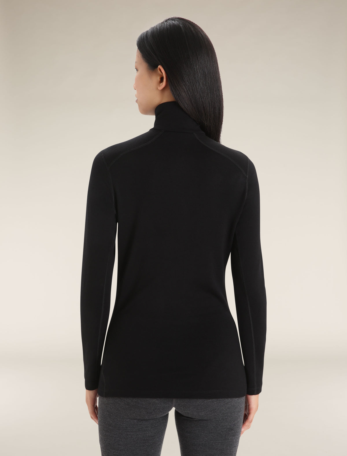 Women's Merino 260 Tech Long Sleeve Half Zip Thermal Top Black - 2