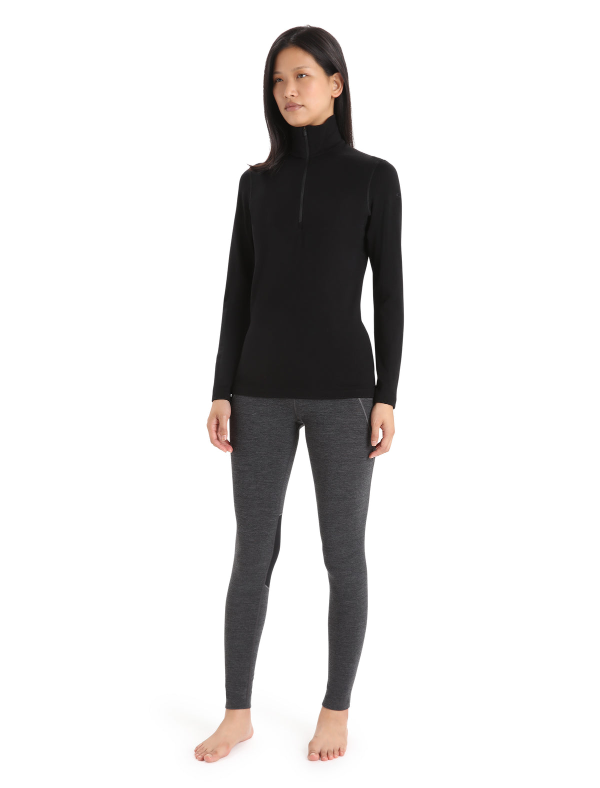 Women's Merino 260 Tech Long Sleeve Half Zip Thermal Top Black - 3