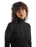 Women's Merino 260 Tech Long Sleeve Half Zip Thermal Top Black - 6