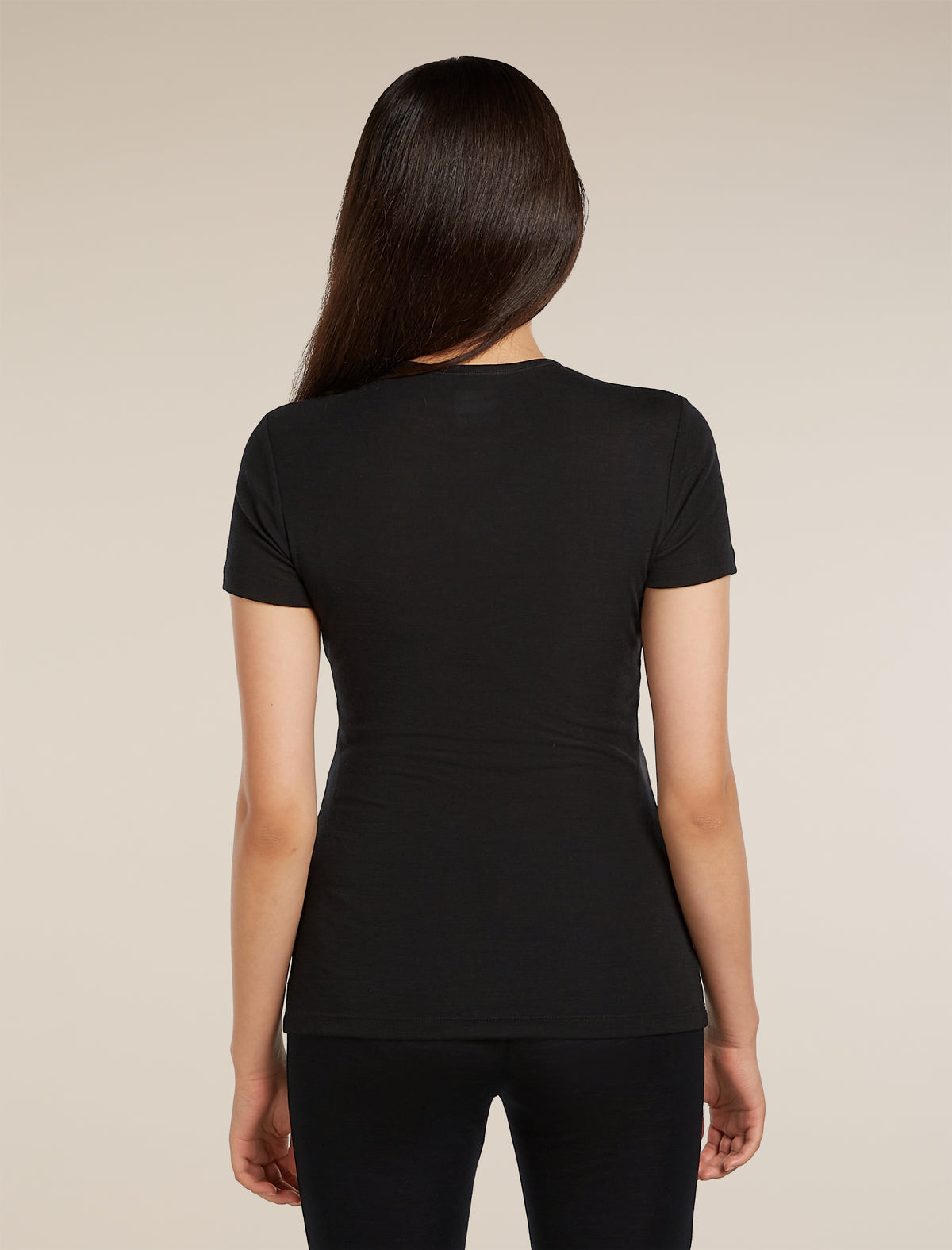 Women's Merino 175 Everyday Short Sleeve Crewe Thermal Top Black - 2