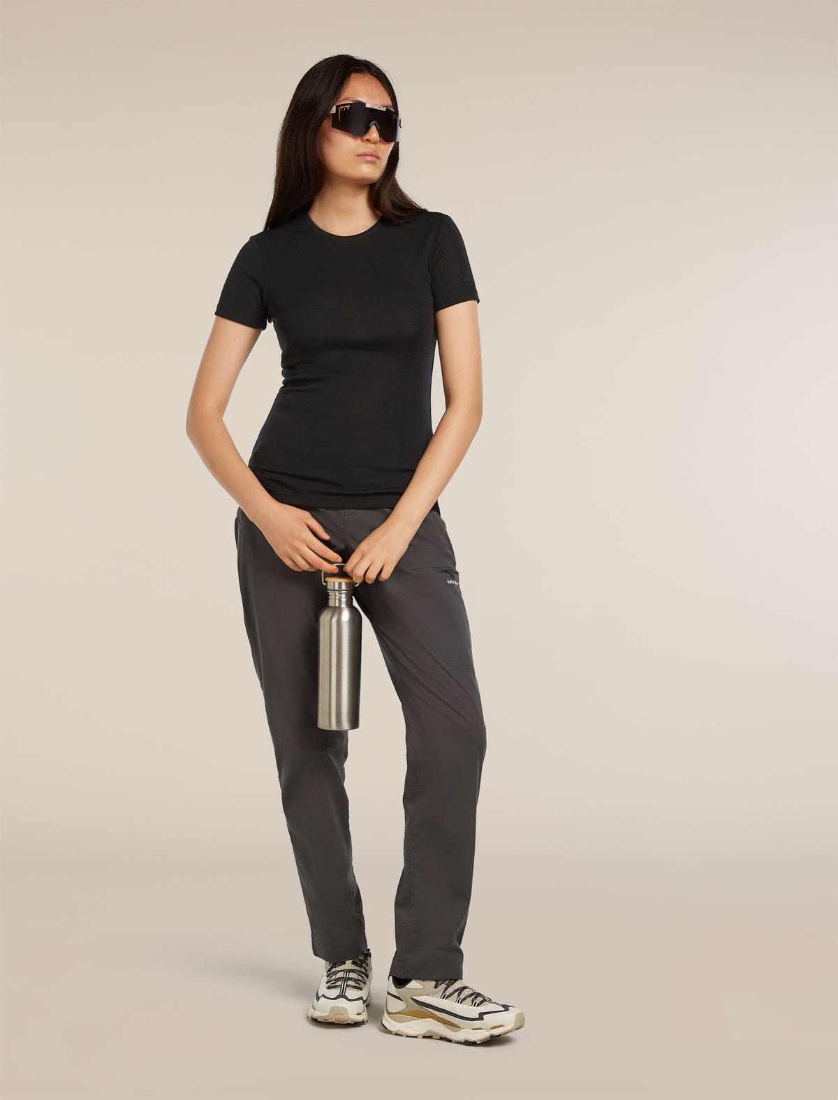 Women's Merino 175 Everyday Short Sleeve Crewe Thermal Top Black - 4