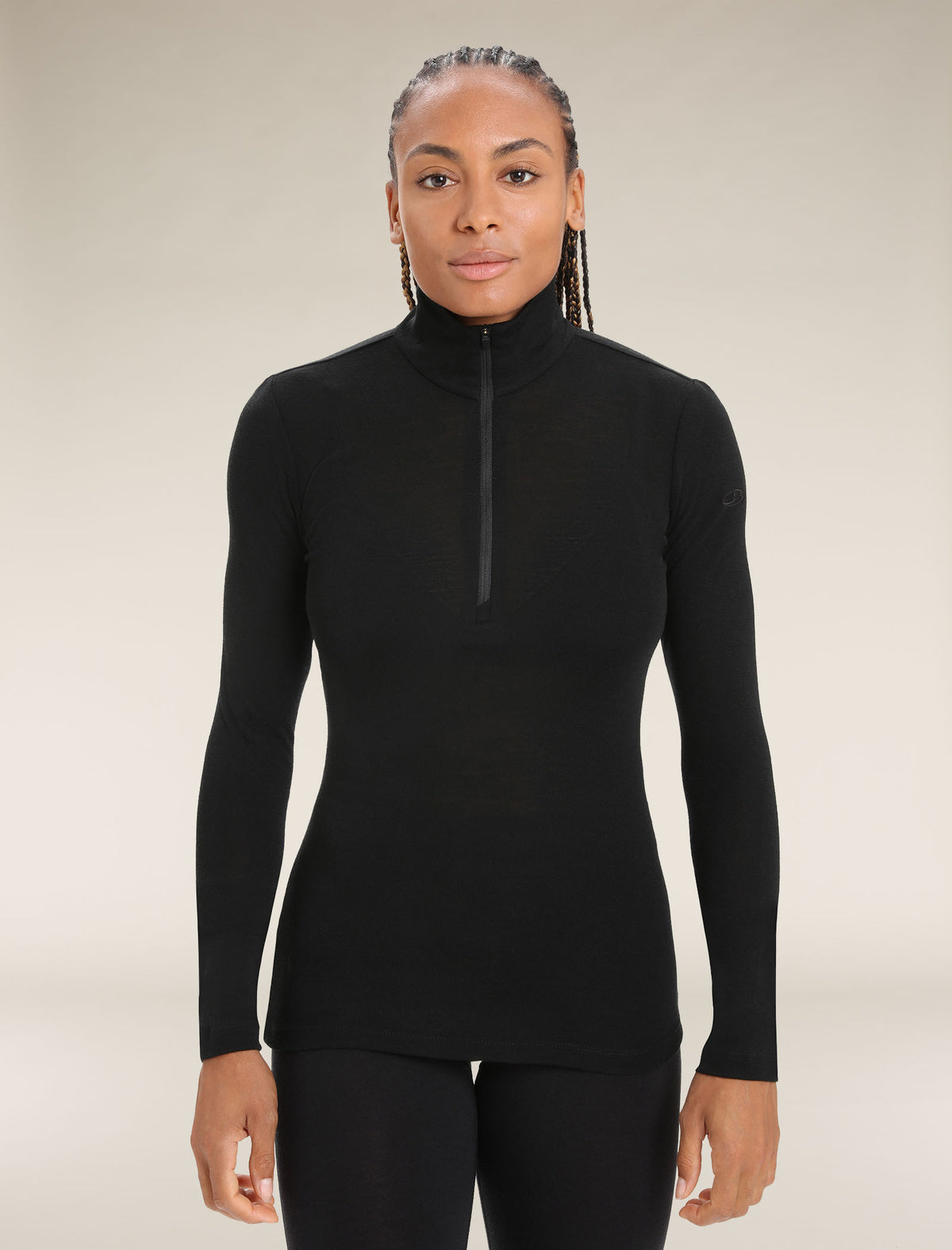 Women's Merino 175 Everyday Long Sleeve Half Zip Thermal Top Black - 1