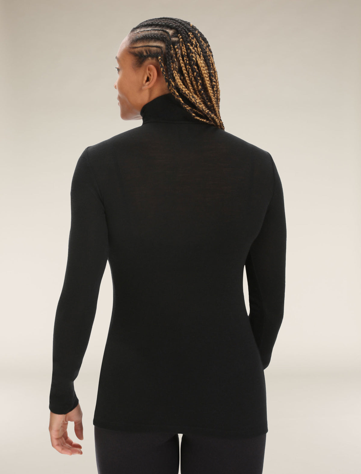 Women's Merino 175 Everyday Long Sleeve Half Zip Thermal Top Black - 2