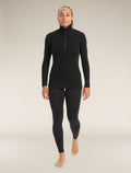Women's Merino 175 Everyday Long Sleeve Half Zip Thermal Top Black - 3
