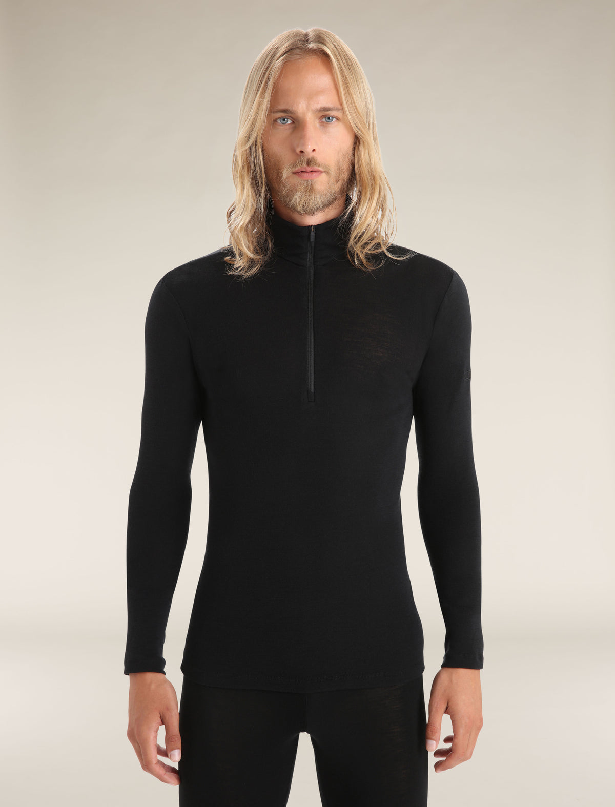 Men's Merino 175 Everyday Long Sleeve Half Zip Thermal Top Black - 1