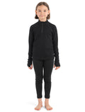 Kids’ Merino 260 Tech Long Sleeve Half Zip Thermal Top Black - 2