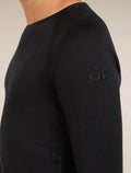 Kids’ Merino 200 Oasis Long Sleeve Crewe Thermal Top Black - 9