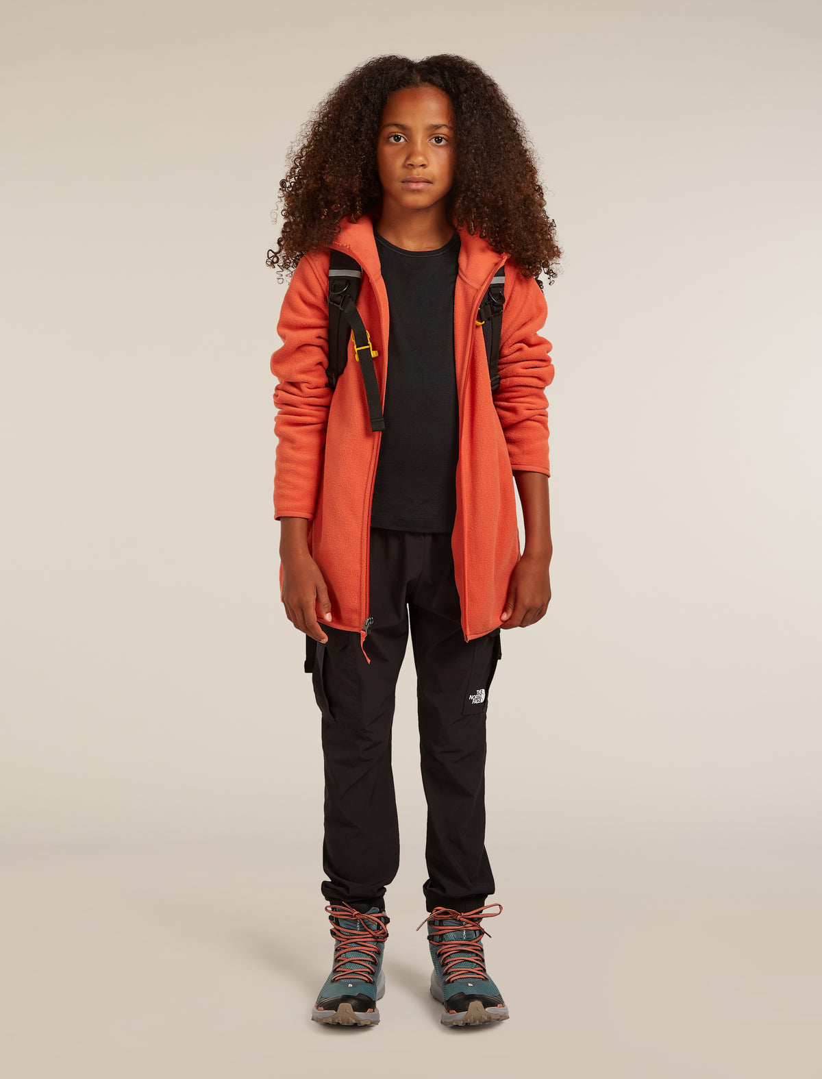 Kids’ Merino 200 Oasis Long Sleeve Crewe Thermal Top Black - 7