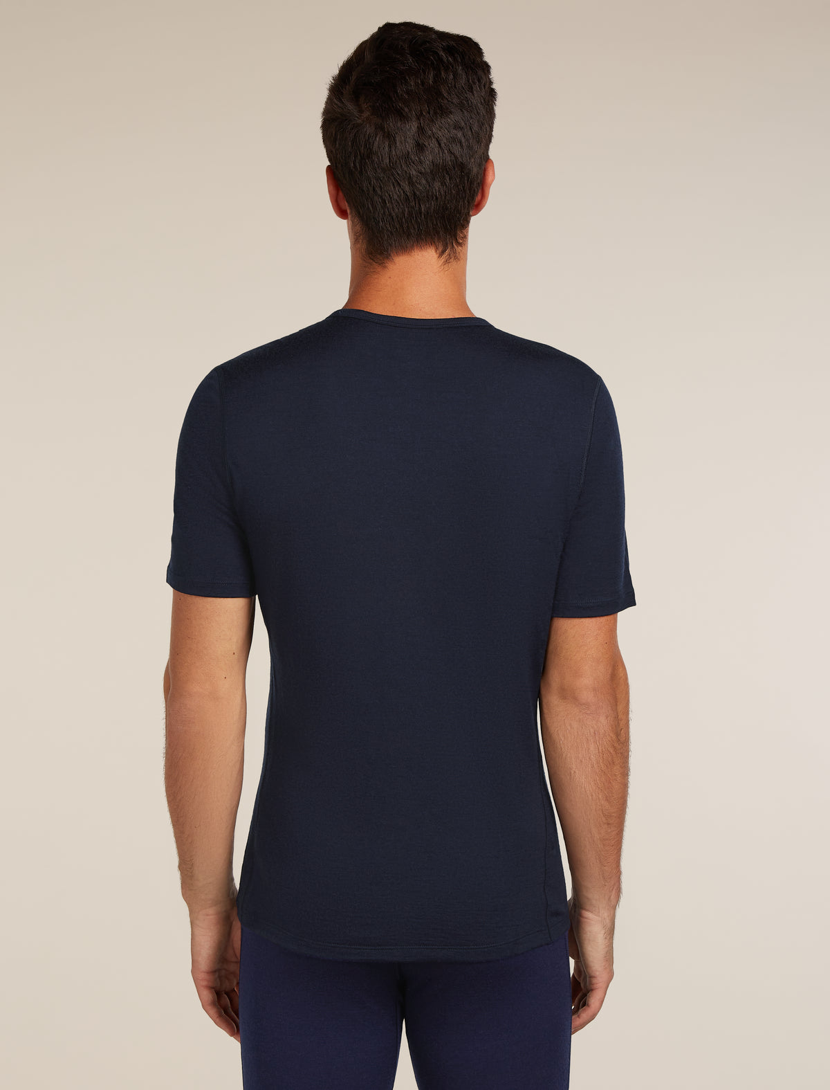 Men's Merino 200 Oasis Short Sleeve Crewe Thermal Top Midnight Navy - 2