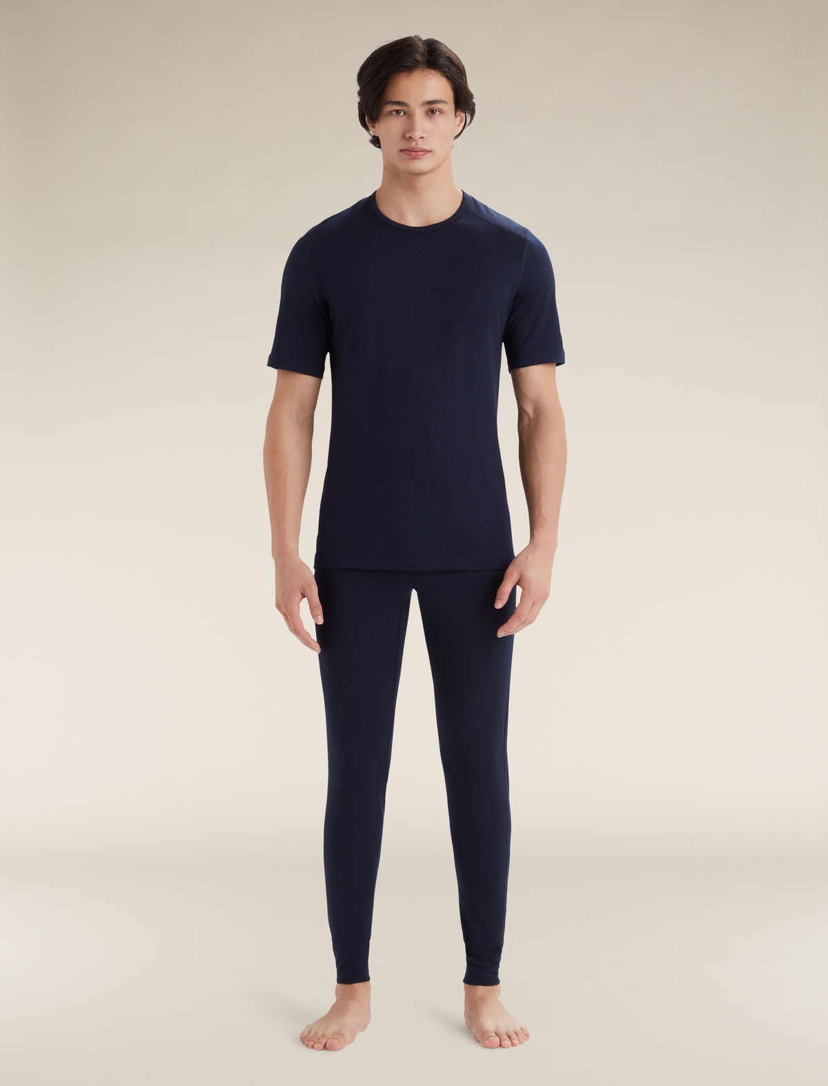 Men's Merino 200 Oasis Short Sleeve Crewe Thermal Top Midnight Navy - 7